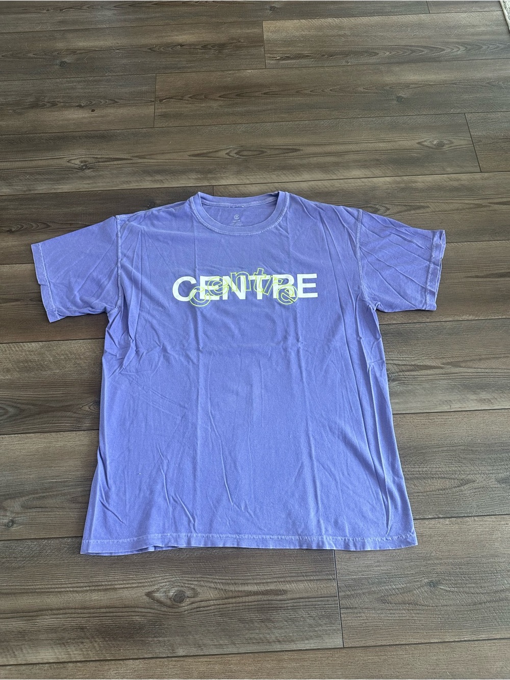 Centre Dallas Double Logo Faded Lavender T Shirt Men’s Sz L